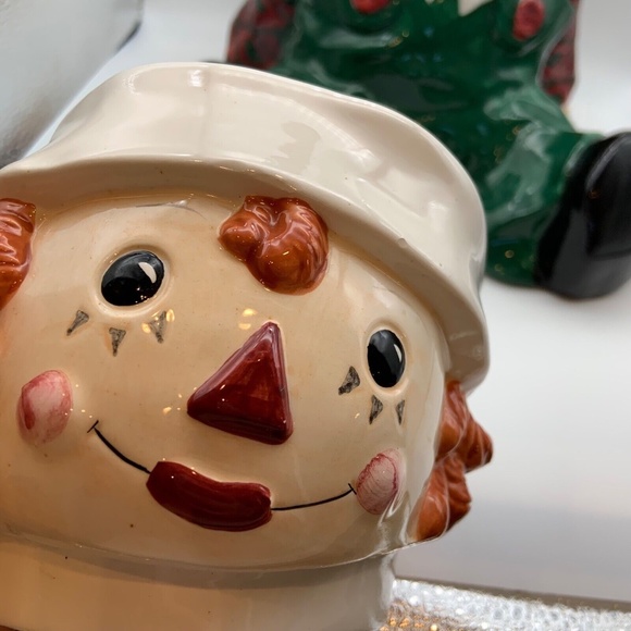 Vintage Raggedy Andy 1998 Sakura Snowden Friends Ceramic Cookie Jar - Picture 7 of 14